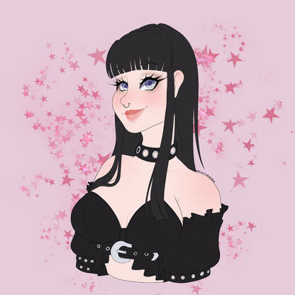 Flat colour bust